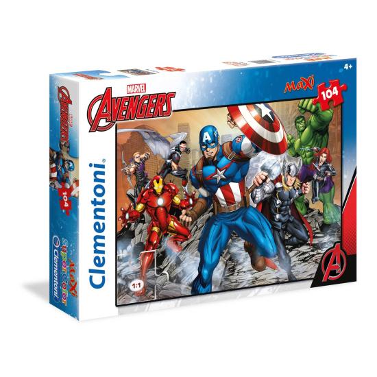 Clementoni Captain America et Avengers Maxi Puzzle 104 pièces
