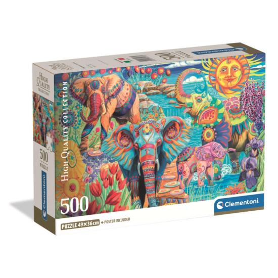 Puzzle Clementoni Carnaval des éléphants 500 pièces