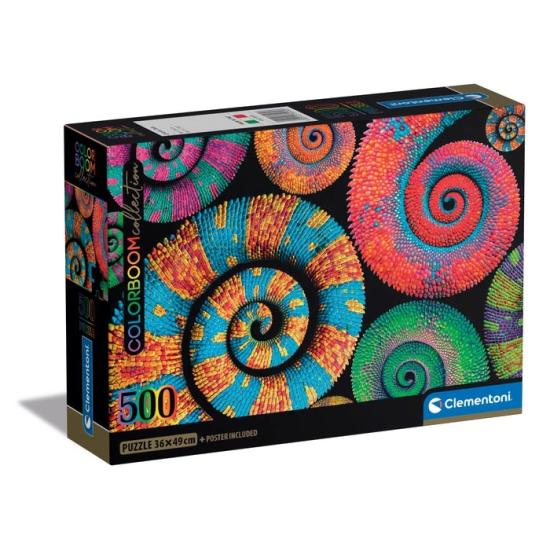 Puzzle Clementoni Queues bouclées Colorboom 500 pièces