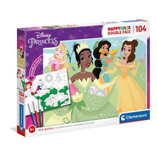 Puzzle Clementoni Double Face Princesses Disney 104 pièces