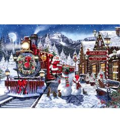 Puzzle Clementoni Gare Avec Des Bonshommes De Neige 500 pièces