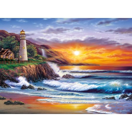 Phare de Clementoni au coucher du soleil Puzzle 1000 pièces