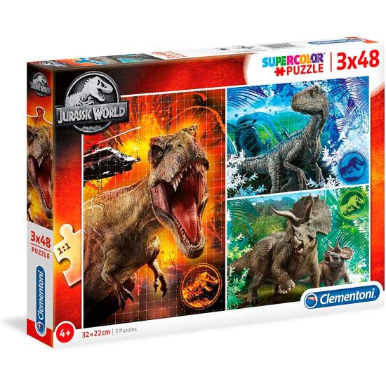Clementoni Jurassic World Puzzle 3 x 48 pièces