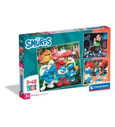 Puzzle Clementoni Les Schtroumpfs, 3 x 48 pièces
