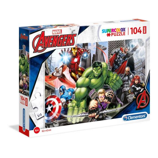 Clementoni Hulk et les Vengeurs Maxi Puzzle 104 pièces