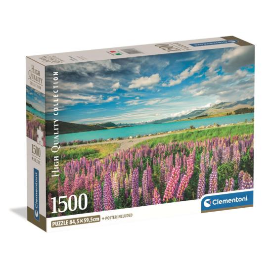 Puzzle Clementoni Lupins au lac Tekapo 1500 pièces