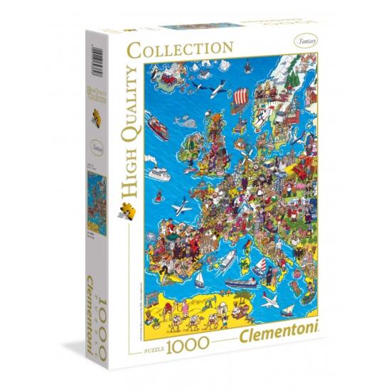 Clementoni Puzzle Carte de l'Europe 1000 pièces