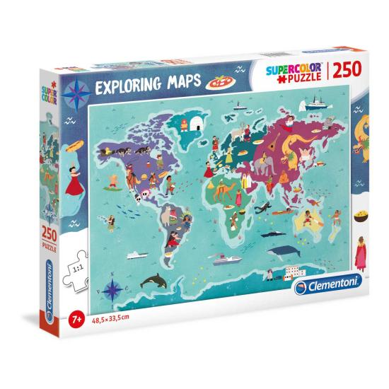 Puzzle Clementoni Carte des Traditions du Monde 250 Pièces