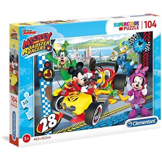 Clementoni Mickey Roadster Race Puzzle 104 pièces