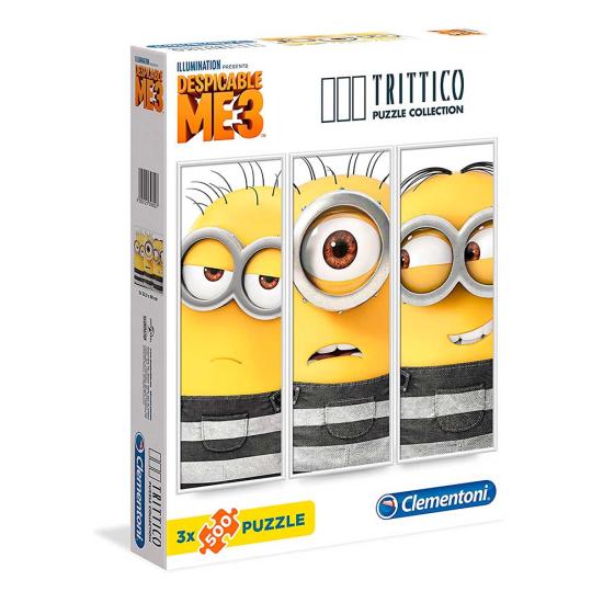 Clementoni Minions Puzzle Triptyque 3 x 500 pièces