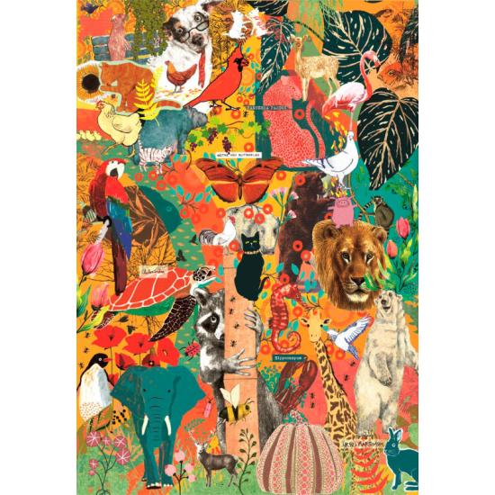 Puzzle Clementoni Plus c'est plus, Animaux et Botanique 1000 pcs