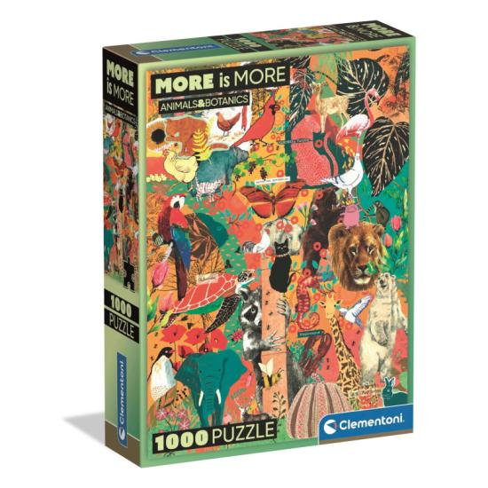 Puzzle Clementoni Plus c'est plus, Animaux et Botanique 1000 pcs