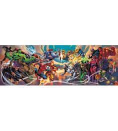 Puzzle Clementoni Panorama Marvel Héros et Méchants 1000 pièces