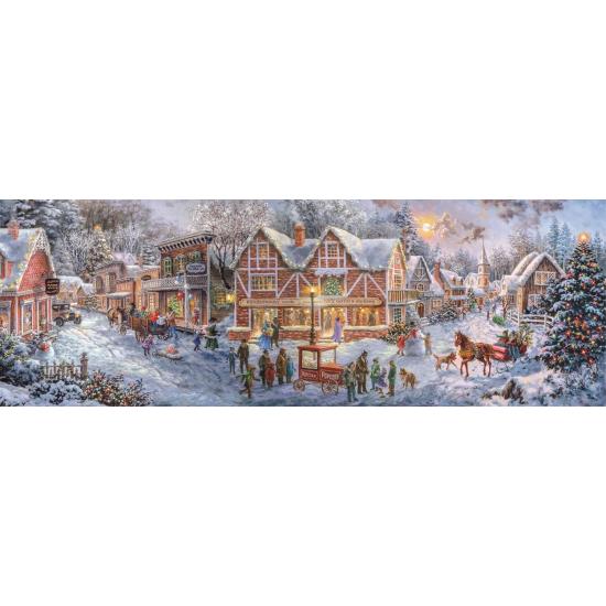 Puzzle Clementoni Panorama Se Prépare Pour Noël 1000 pièces