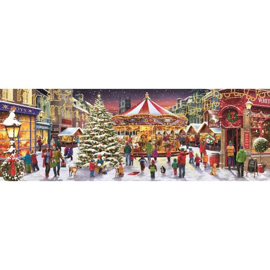Puzzle Clementoni Panorama Village De Noël 1000 pièces