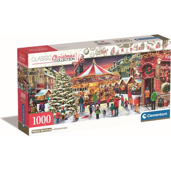 Puzzle Clementoni Panorama Village De Noël 1000 pièces