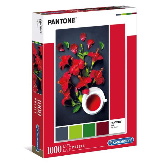 Clementoni PANTONE 186 Puzzle, Parfum Fleur d'Hibiscus de 10