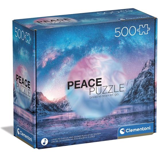 Puzzle Clementoni Peace Puzzle Bleu Clair 500 Pièces Puzzle Clementoni Peace Puzzle Bleu Clair 500 Pièces