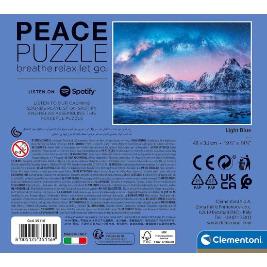 Puzzle Clementoni Peace Puzzle Bleu Clair 500 Pièces Puzzle Clementoni Peace Puzzle Bleu Clair 500 Pièces