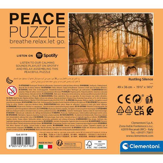 Puzzle Clementoni Peace Puzzle Whispers of the Forest 500 pièces