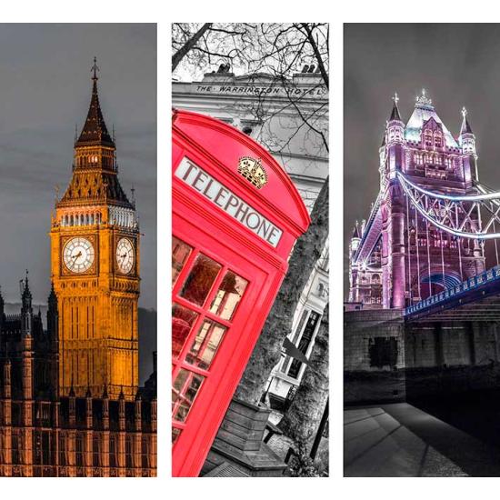 Clementoni Puzzle Pieces of London, Triptyque 3 x 500 pièces