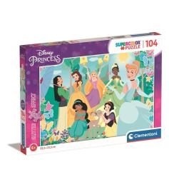 Puzzle Clementoni Princesses Disney Effet Pailleté 104 Pièces