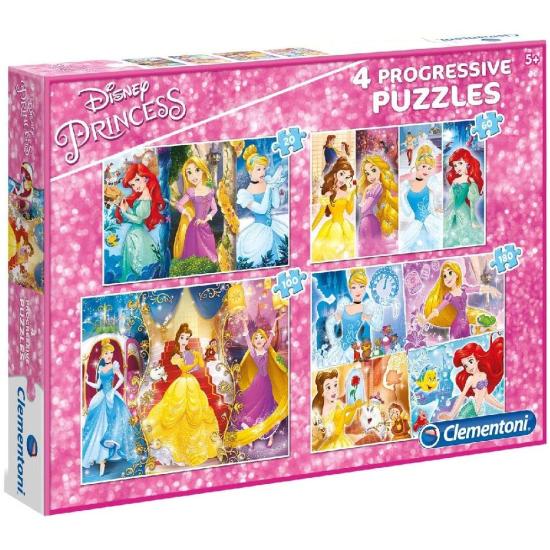 Clementoni Puzzle Progressif Princesses 20-60-100-180 Pcs.