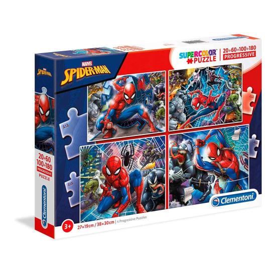 Clementoni Puzzle Progressif Spiderman 20-60-100-180 Pcs.