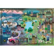 Puzzle Clementoni Story Maps 101 Dalmatiens 1000 pièces