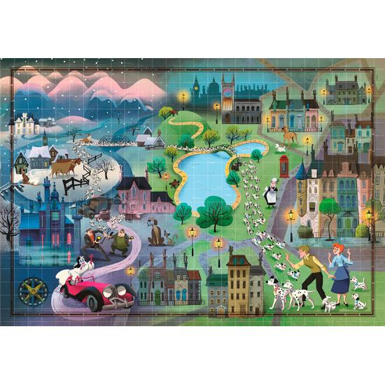 Puzzle Clementoni Story Maps 101 Dalmatiens 1000 pièces