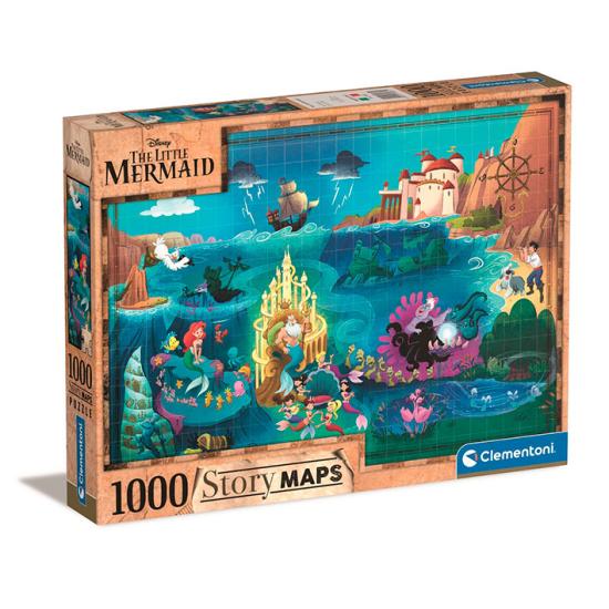 Clementoni Story Maps La Petite Sirène Puzzle 1000 pièces