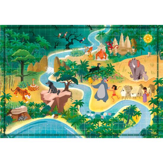 Puzzle Clementoni Story Maps Le Livre de la Jungle 1000 pcs