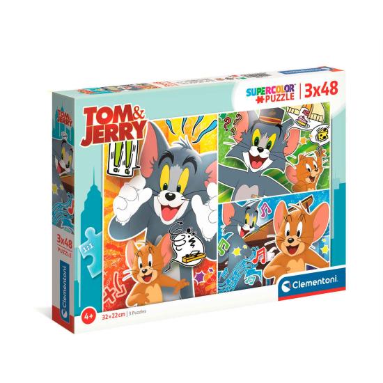 Clementoni Tom et Jerry Puzzle 3 x 48 pièces