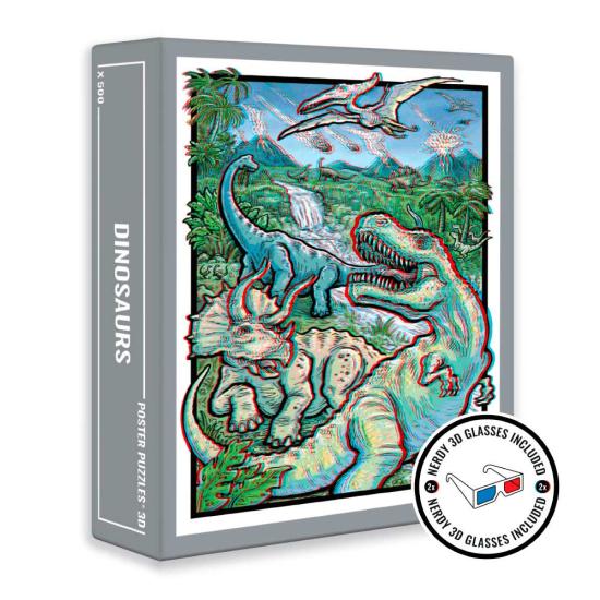 Puzzle Cloudberries Dinosaures Effet 3D Image 500 Pièces