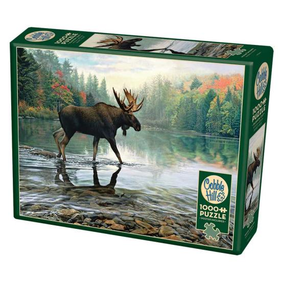 Cobble Hill Moose dans la rivière Puzzle 1000 pièces