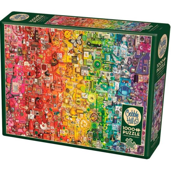 Cobble Hill Puzzle arc-en-ciel coloré 1000 pièces Cobble Hill Puzzle arc-en-ciel coloré 1000 pièces