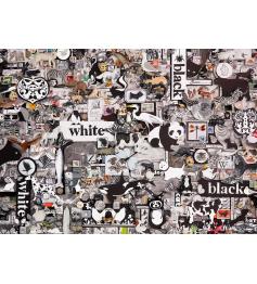 Cobble Hill Puzzle Noir et Blanc : Animaux 1000 pièces