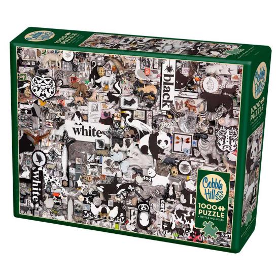 Cobble Hill Puzzle Noir et Blanc : Animaux 1000 pièces