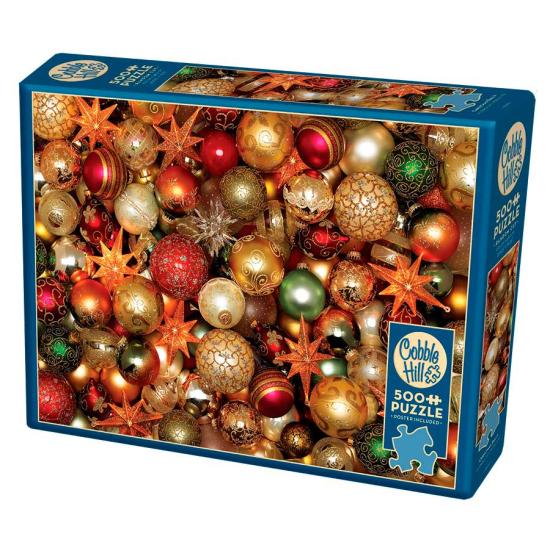 Puzzle Cobble Hill Boules de Noël 500 pièces XXL
