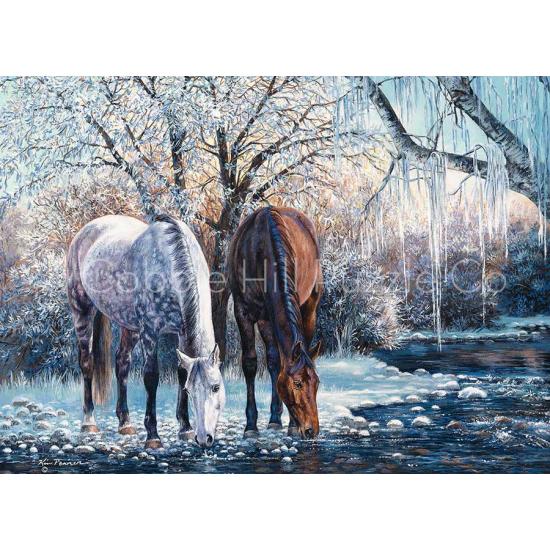 Puzzle Cobble Hill Chevaux d'hiver XXL 500 pièces
