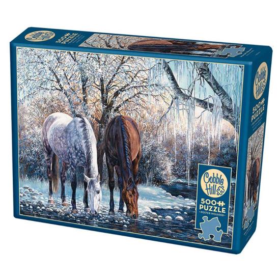 Puzzle Cobble Hill Chevaux d'hiver XXL 500 pièces