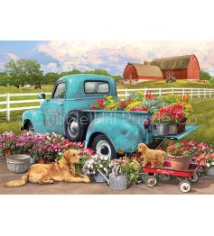 Cobble Hill Camion avec fleurs Puzzle 1000 pièces