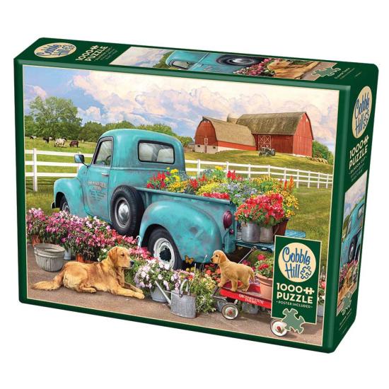 Cobble Hill Camion avec fleurs Puzzle 1000 pièces