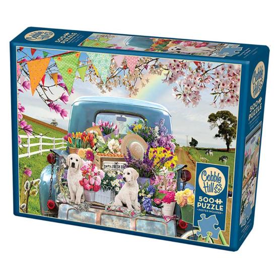 Puzzle Cobble Hill Camion au printemps XXL 500 pièces