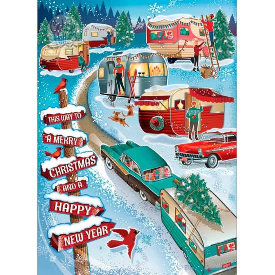 Cobble Hill Christmas Campers Puzzle 1000 pièces
