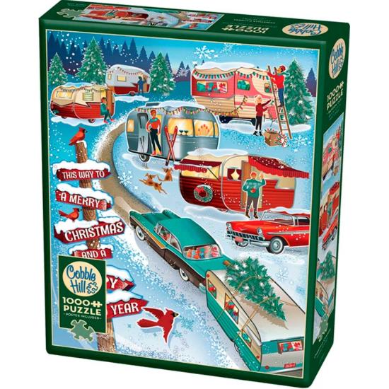 Cobble Hill Christmas Campers Puzzle 1000 pièces