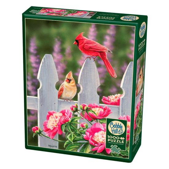 Cobble Hill Cardinaux et pivoines Puzzle 1000 pièces