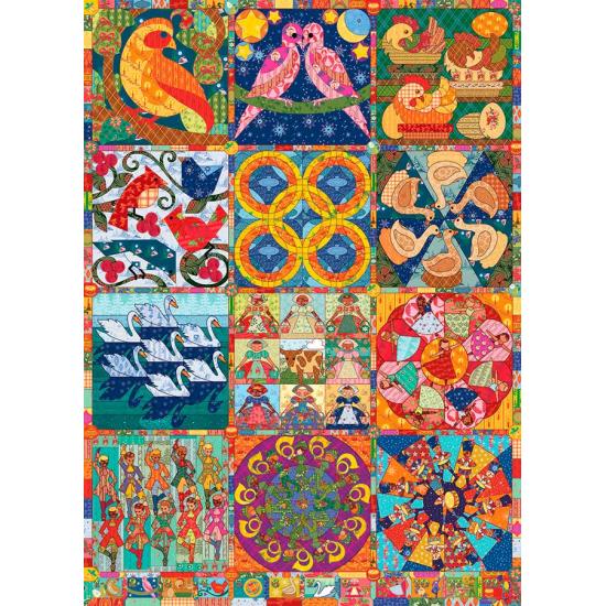 Cobble Hill Quilt 12 jours de Noël Puzzle 1000 pièces Cobble Hill Quilt 12 jours de Noël Puzzle 1000 pièces