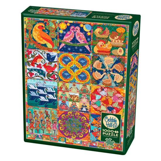 Cobble Hill Quilt 12 jours de Noël Puzzle 1000 pièces Cobble Hill Quilt 12 jours de Noël Puzzle 1000 pièces