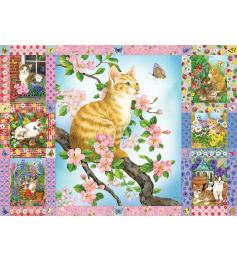 Cobble Hill Chatons et fleurs Quilt Puzzle 1000 pièces